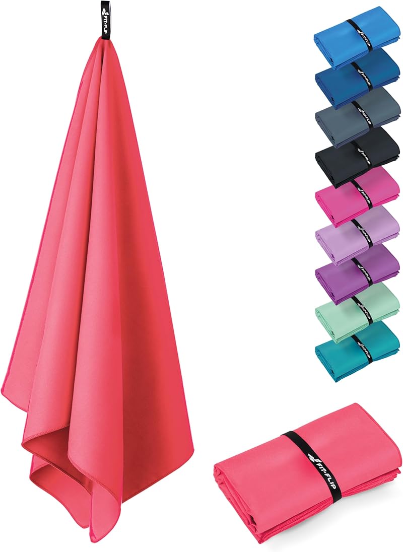 Fit-Flip Swimming Towel Quick Dry Microfiber 140x70cm Sunkist Coral