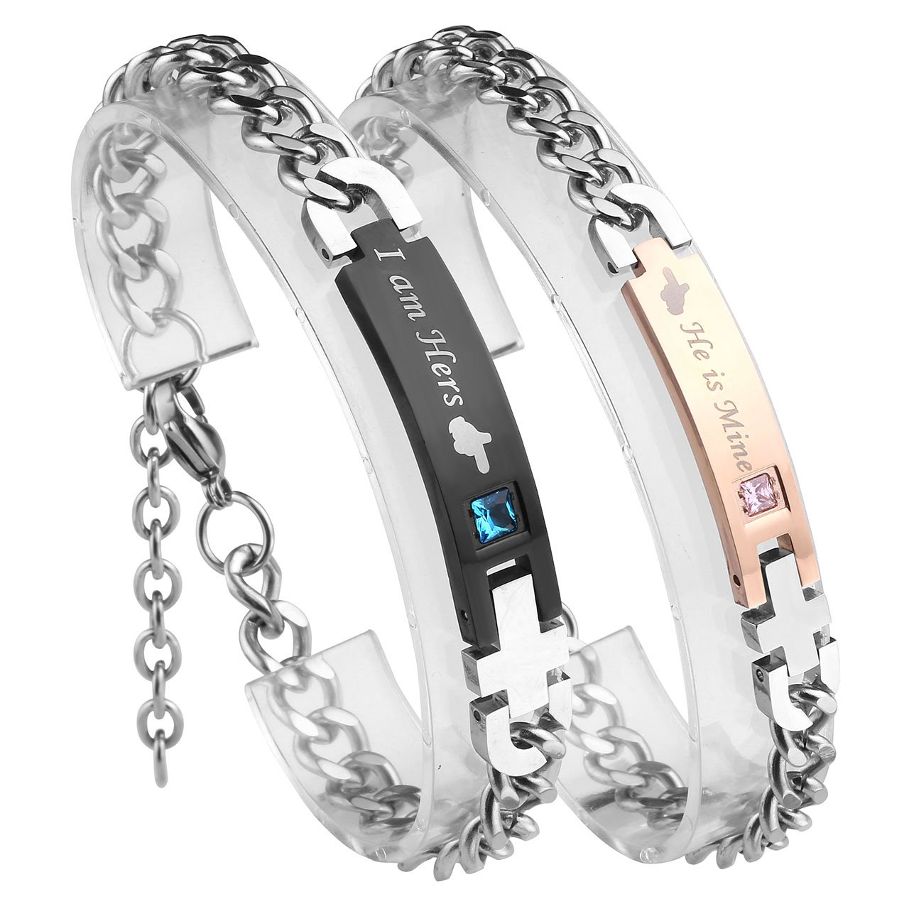 Zysta Bracelet Couple Acier Inoxydable \