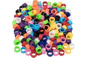 ANCIRS 200PCS 8mm Bird Leg Bands, Foot Round Tag Clips for Pigeon Dove Chicks Bantam Quail Lovebirds Finch Small Poultry Chic