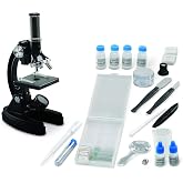 Educational Insights GeoSafari MicroPro 95-Piece LED Microscope Set | High Powered Microscope for Kids 8-12, Scientist Kit for Kids with Prepared Slides and Blank Slides, Home/ Classroom Science