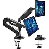 MOUNTUP Dual Monitor Stand - Adjustable Gas Spring Dual Monitor Mount, Monitor Desk Mount with C Clamp, Grommet Mounting…