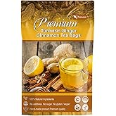 Premium Turmeric, Ginger, Cinnamon Blend Tea Bags, 100% Natural & No Additives & Caffeine Free. (1)