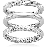 Ross-Simons 18kt Gold Over Sterling Jewelry Set: 3 Polished Rings