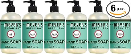 Amazon Com Mrs Meyer S Clean Day Liquid Hand Soap Cruelty Free And Biodegradable Hand Wash Made With Essential Oils Basil Scent 12 5 Oz Pack Of 6 Health Personal Care