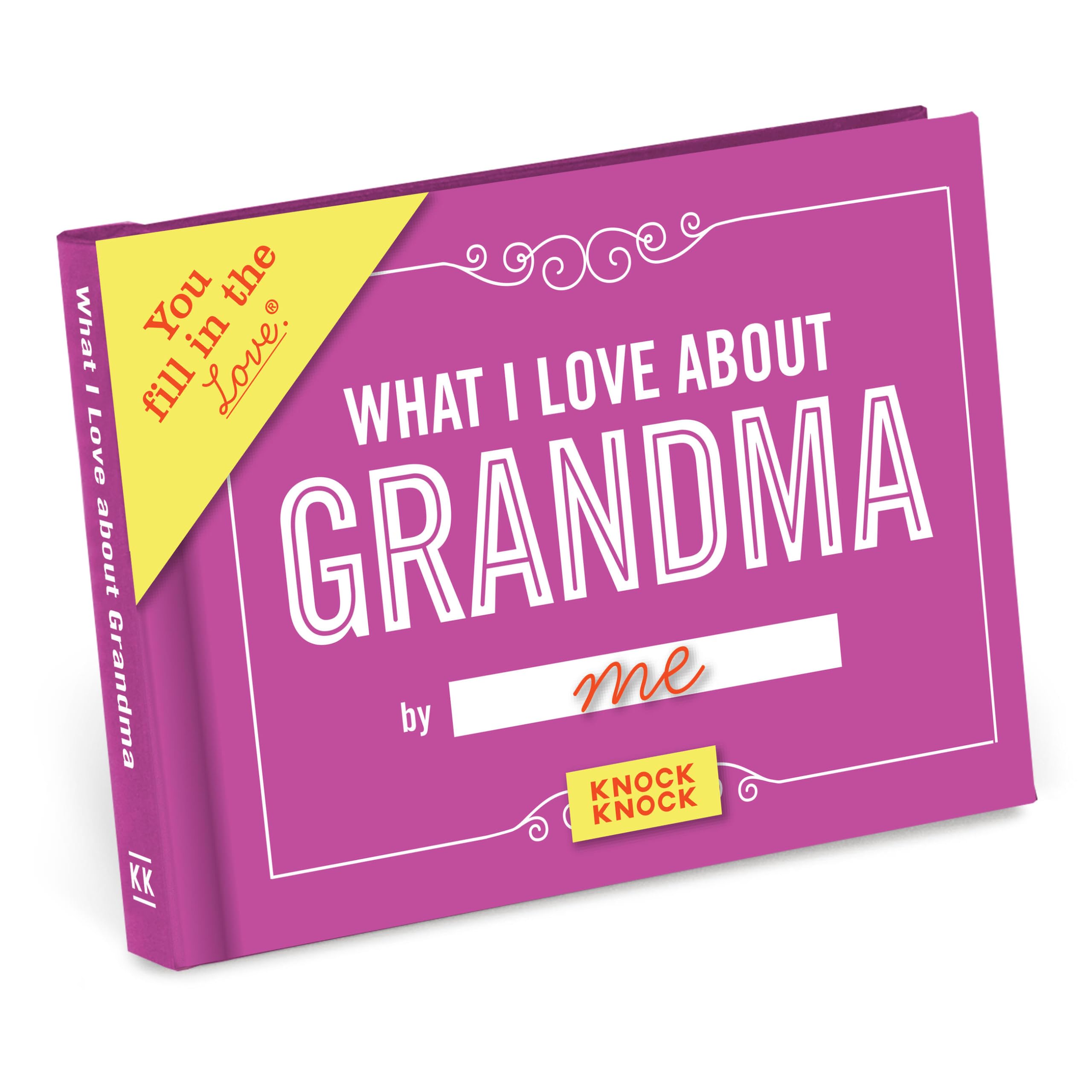 Knock Knock What I Love about Grandma Fill in the Love Book Fill-in-the-Blank Gift Journal, 4.5 x 3.25-inches