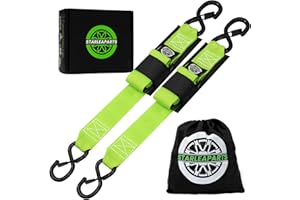 StarLeaparts Transom Tie Down Kits (2PK) -2" x 48" Boat Transom Straps - 1,200lb Break Strength Boat Straps for Trailer, Boat or Kayak Secure(Green)