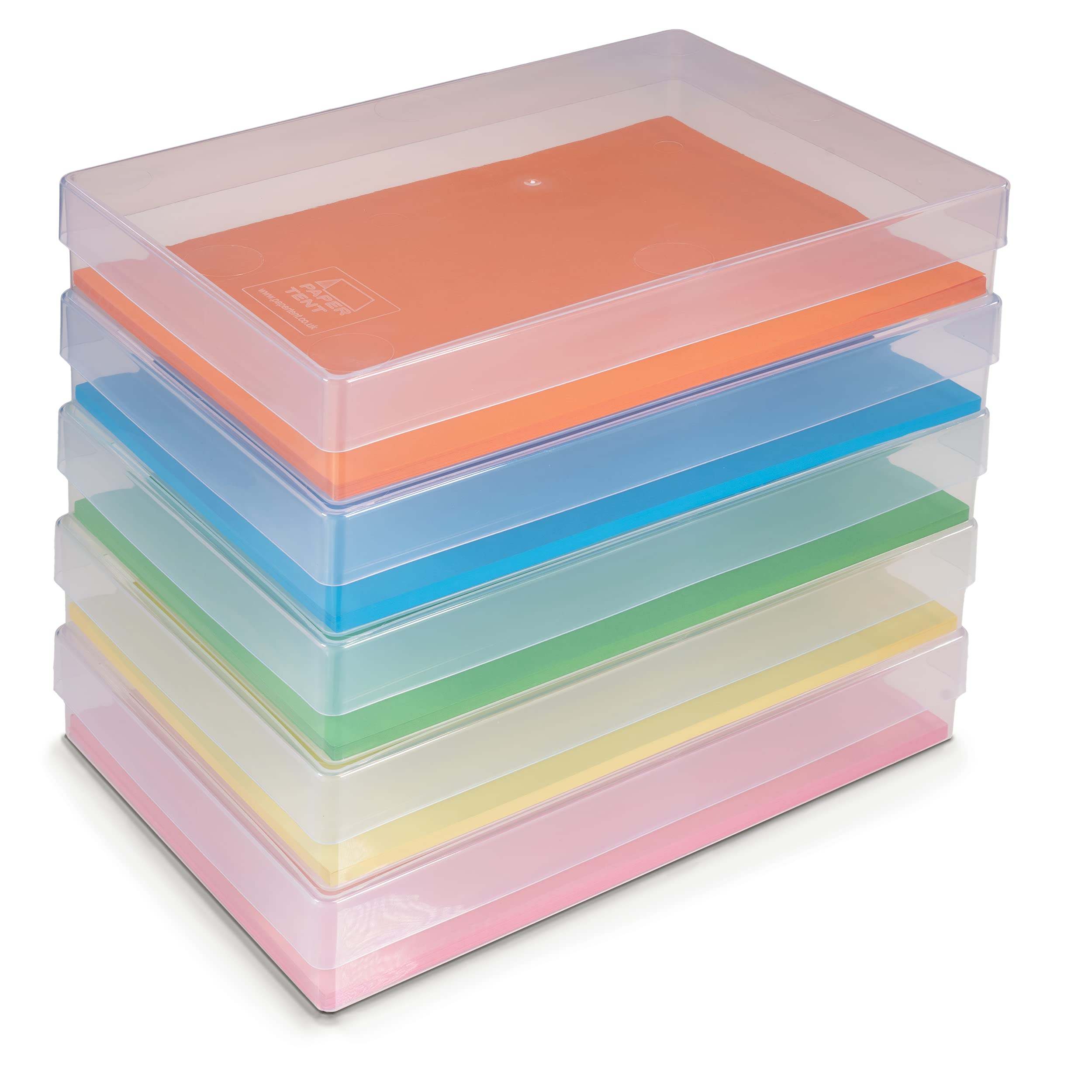 Paper Tent Clear A4 Storage Box, Pack of 5