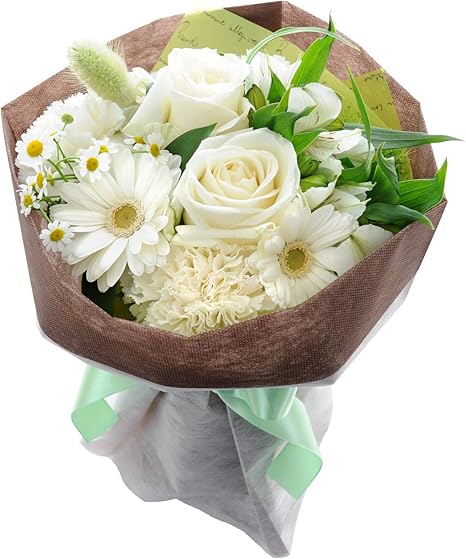 Amazon 花由 そのままブーケ 花束 ホワイトミント 日時指定便 花束 オンライン通販 Amazon 花由 そのままブーケ 花束 ホワイトミント 日時指定便 花束 オンライン通販
