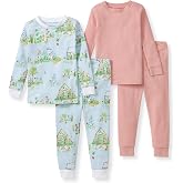 Burt's Bees Baby Girls Organic Cotton Pajamas, Toddler PJ Set, 2-PC | Soft, cozy, snug fitting pajamas feature stretchy ribbed cuffs and hand painted prints to make bedtime a breeze