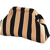 DIHKLCIO Clutch Purses for Women 2026 Summer Beach Woven Crochet Bag Dumpling Striped Ruched Cloud Purse Evening Handbag