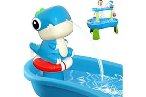 Dinosaur Water Table Pump Continuous Flow - Rechargeable Water Pump for Water Table Accessories - Summer Outdoor Water Play T
