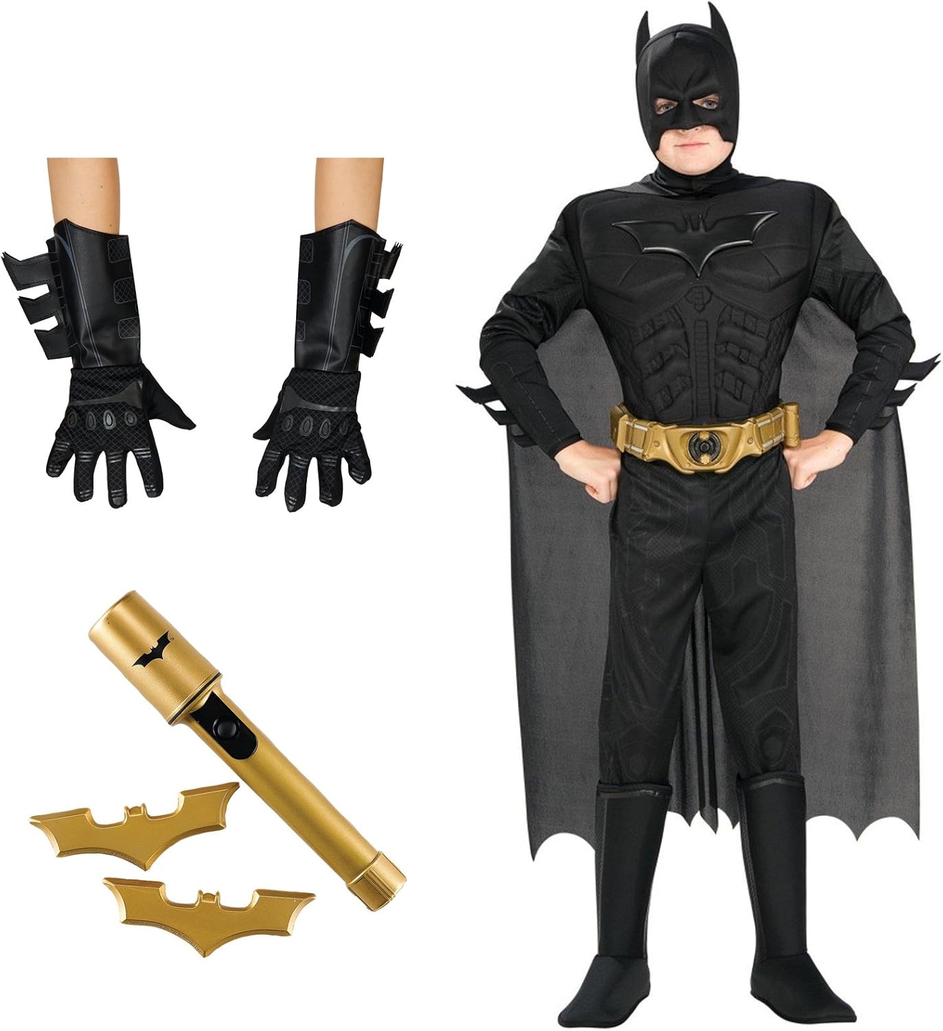Batman Costume Bundle Set Child Medium Includes Costume