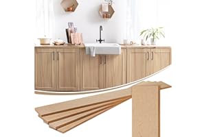 CroBlissful 4 Pcs 2.7w x 23.6h MDF Unfinished Cabinet Doors Replacement Shaker Style Easy Cost-Effective Cabinet Upgrade Furniture Overlay for Kitchen Reface Bathroom Closet