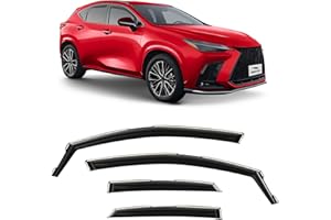 Voron Glass in-Channel Extra Durable Rain Guards for Lexus NX 2022-2026, Window Deflectors, Vent Window Visors, 4 Pieces - 20