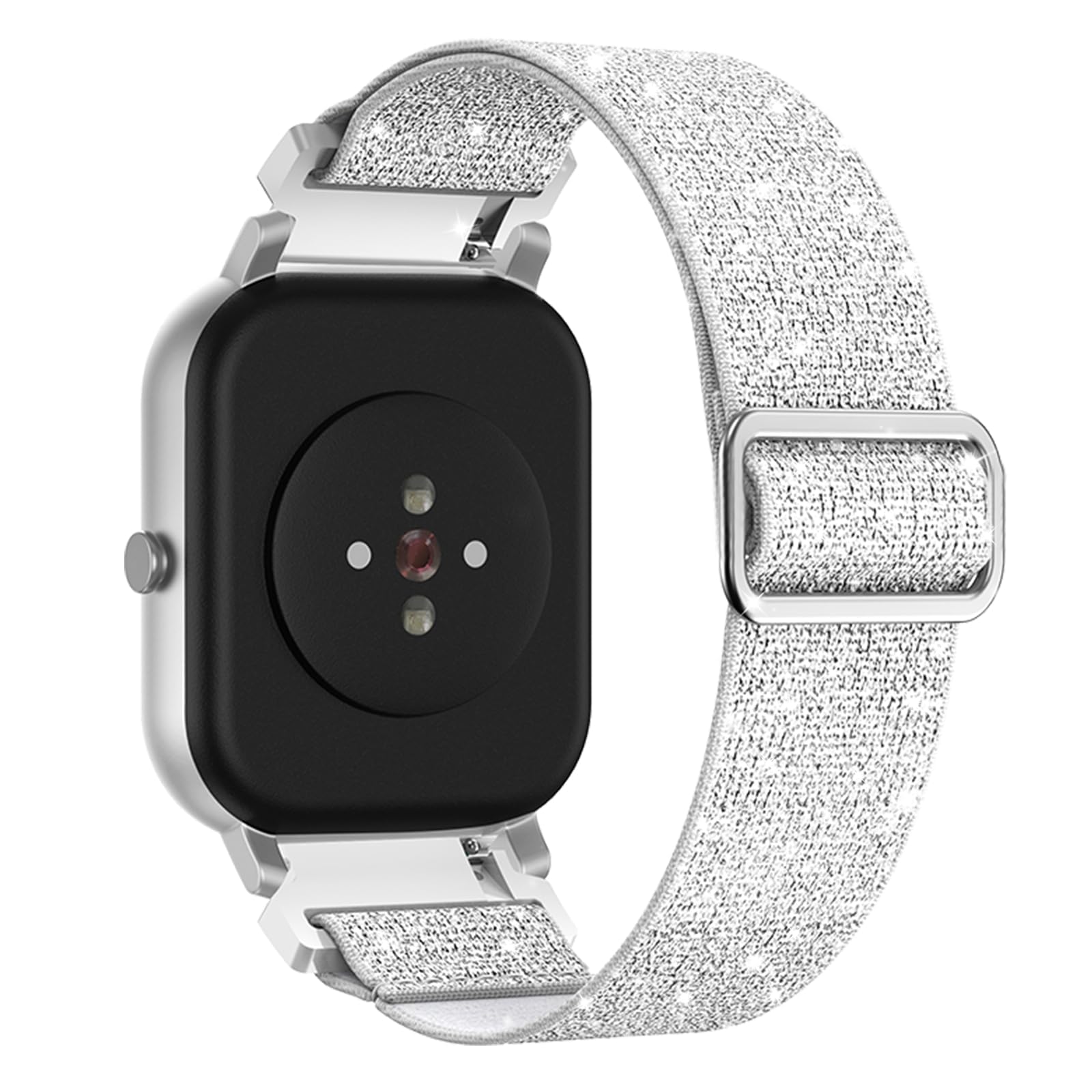 Strap for Amazfit GTS 4, 20mm Stretchy Nylon Glitter Sport Strap Adjustable Replacement Band for Amazfit GTR 42mm, Amazfit GTS 2, GTS 2 Mini, GTS 2e, Amazfit GTS 3, Amazfit Bip, Bip Lite, Bip S, Bip U