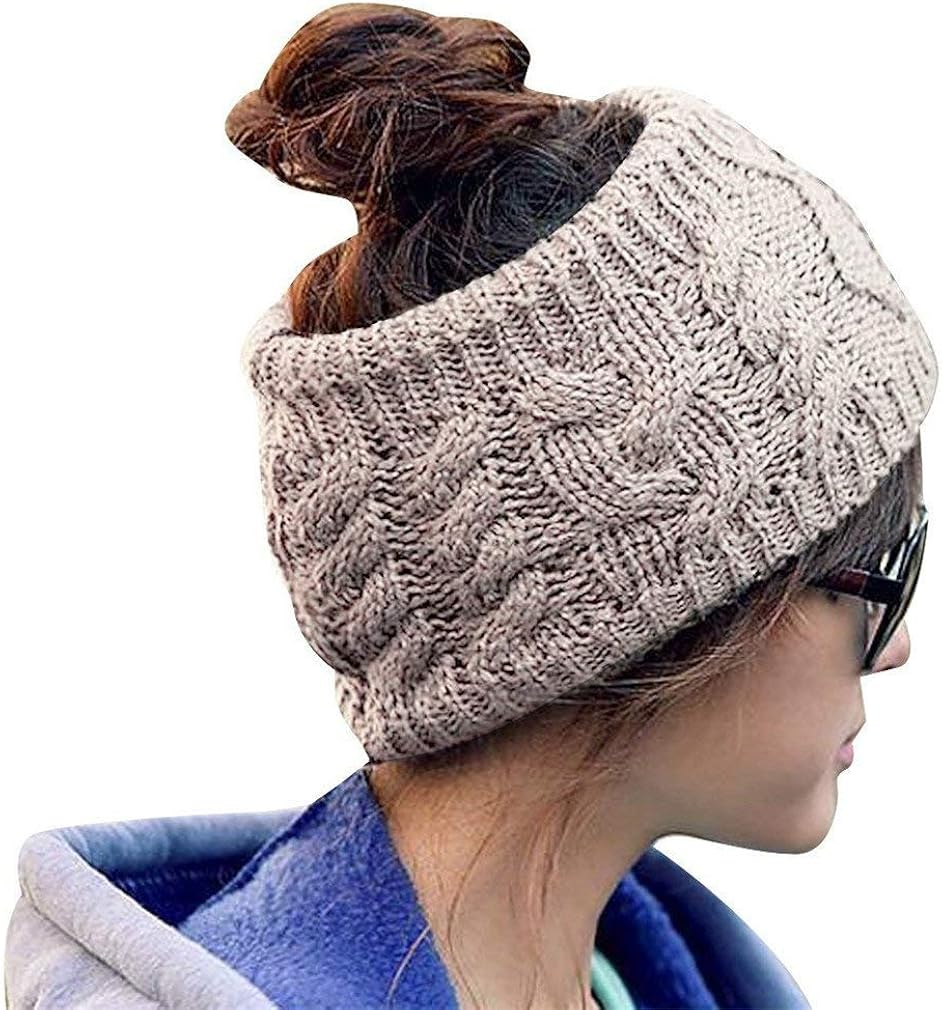 Nvfshreu Damen Winter Crochet Strick Haarband Stirnbänder Gestrickt ...
