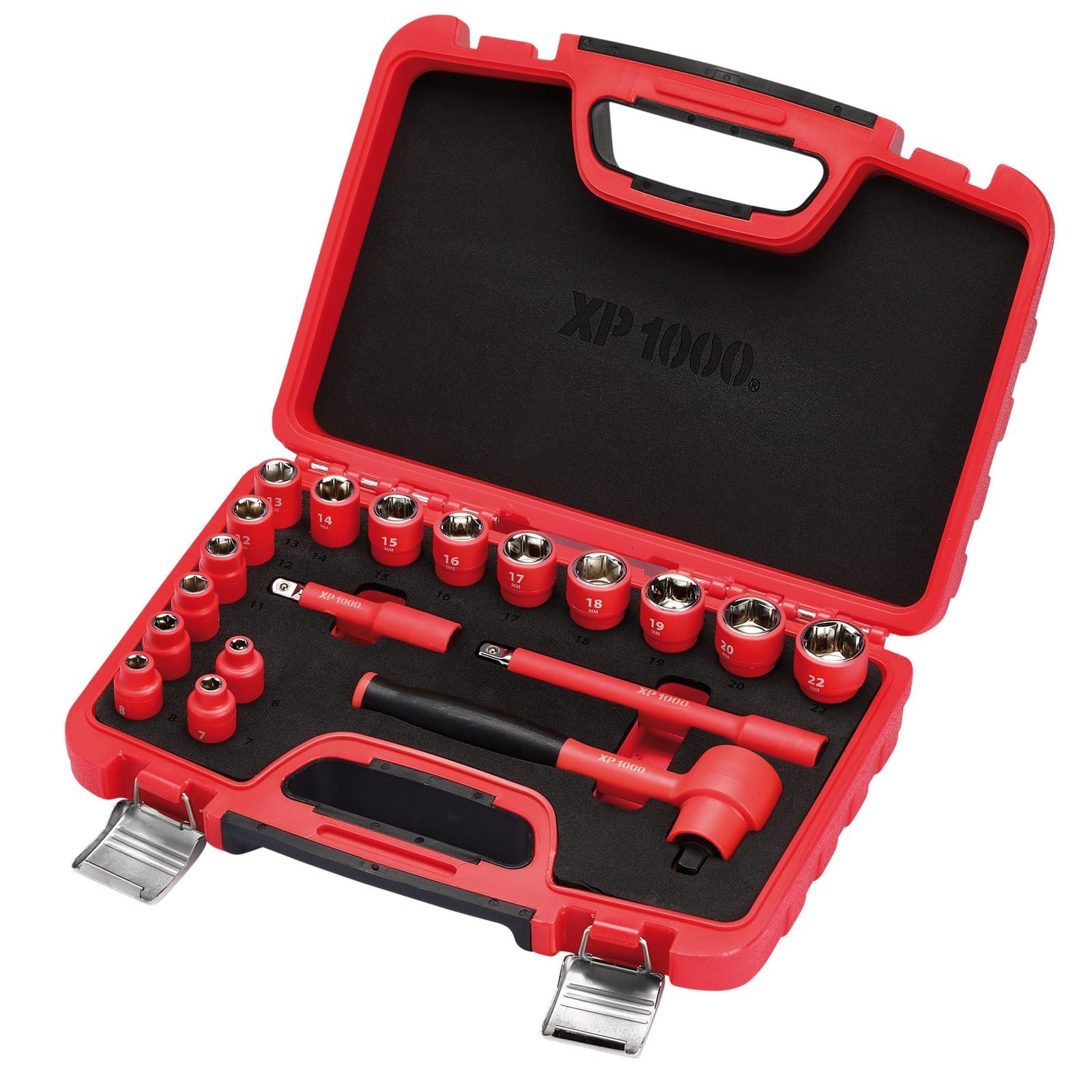 Draper XP1000 16306 VDE Metric Socket Set, 3/8" Sq. Dr. (19 Piece)