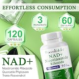 IWKDIJ NAD Resveratrol+ Trans 910mg 120 Capsules NAD+ Immune Energy Support view 4