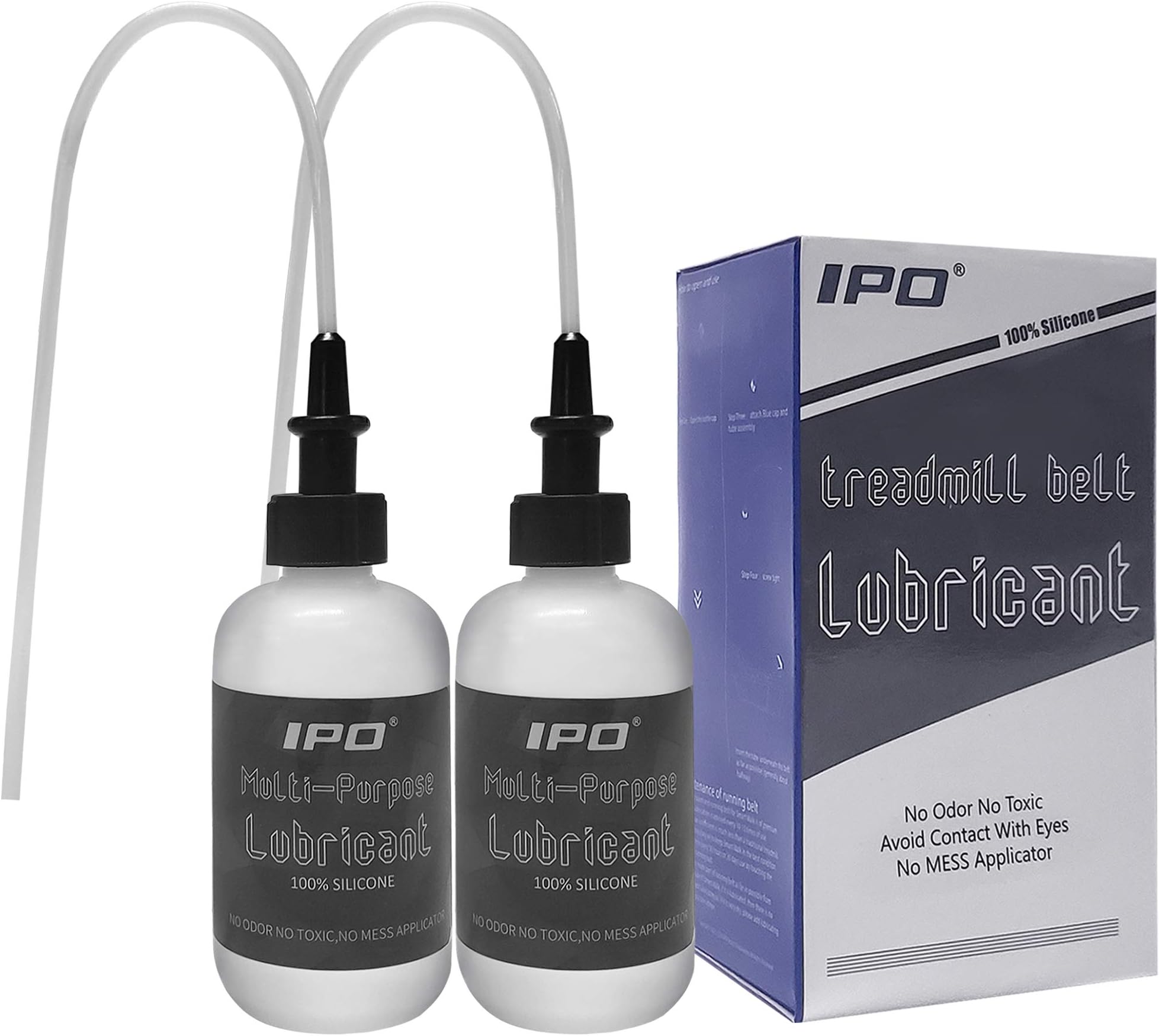 IPO Multi-Purpose Lubricant(4oz Bottle) Treadmill Lube 100% Pure Silicone, Acrylic Pouring Oil with Applicator Tube Easy to Use Squeeze for Bike Chains, Hinges