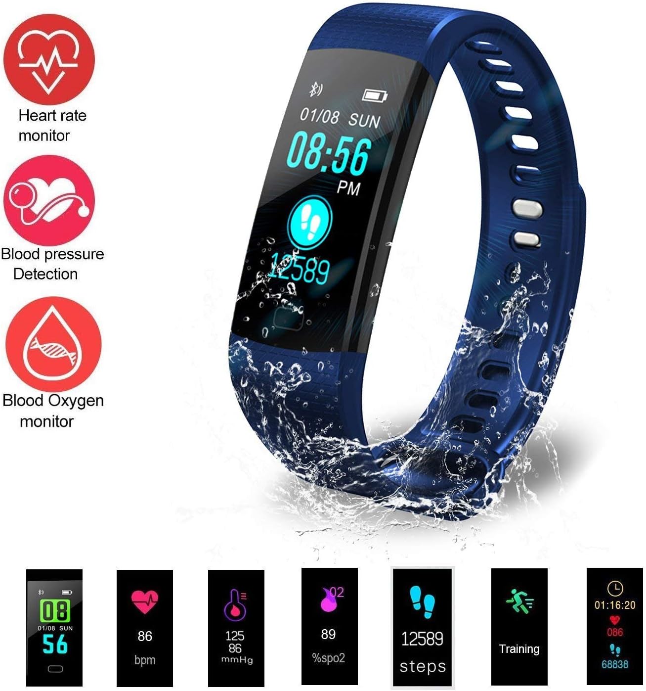 y5 wristband heart rate blood