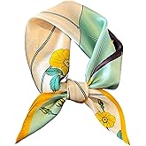 Onllh 100% Mulberry Silk Scarf for Women Hair Lightweight Square Neckerchief Wrap For Head Scarves 21"