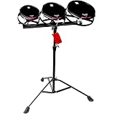 Roto Tom Drum Set,Quick And Easy Tuning Without Tools, Variable Pitch, Diverse Timbres, Quick Installation, Three Tom On A Dedicated Stand, Adjustable Height.with Stand 6"8"10" Toms