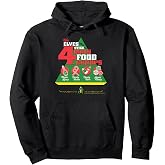 Elf Food Groups Food Pyramid Funny Christmas Pullover Hoodie