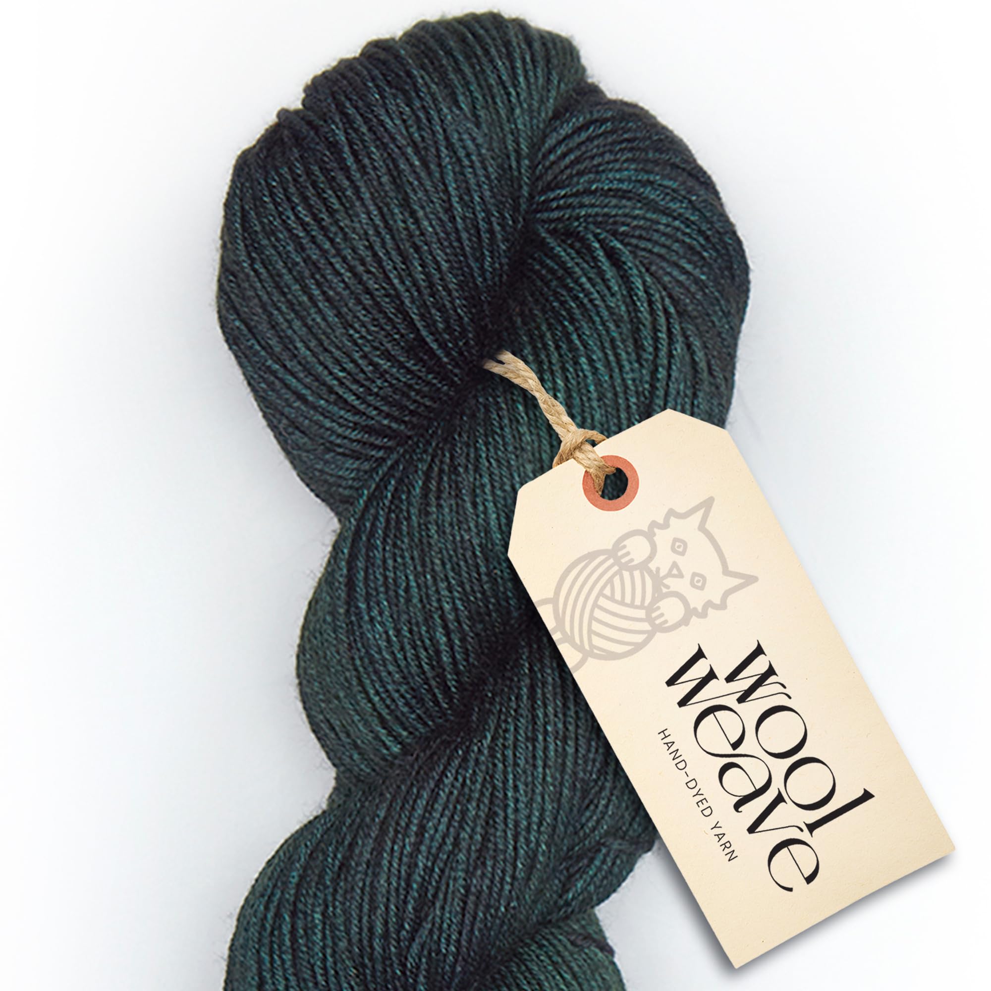 Photo 1 of Superwash Merino Wool Yarn for Knitting & Crocheting - Premium Hand Dyed, 100gr, 240 Yards Medium Weight Yarns- Luxurious, Soft & Durable Dark Green Yarn