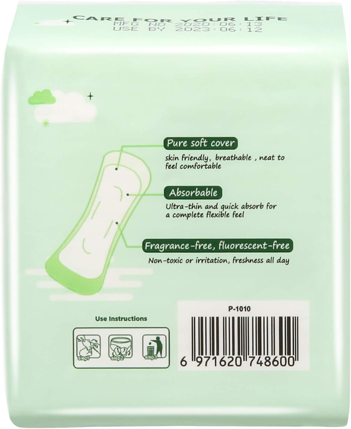 Sopuffy New Technology Fiber Panty Liner, Ultra Thin Sanitary Napkins, 20 Count (Pack of 1): Health & Personal Care