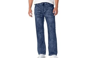 Frostluinai Baggy Jeans for Men Casual Straight Leg Denim Pants Outdoor Work Jean Wide Leg Jeans with Pockets