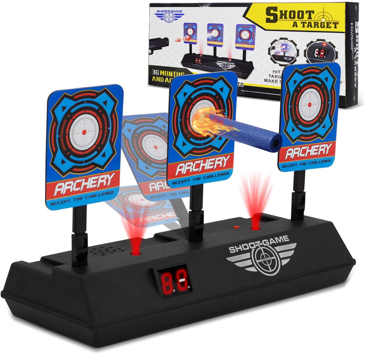 Electric Digital Target for Nerf Guns with Wonderful Light Sound Effect for Nerf