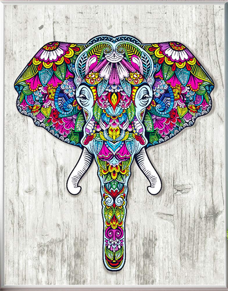 ABEUTY Diamond Painting DIY 5D Full Drill Rhinestones, Colorful Elephant Nose, Partial Drill Crystal Diamond Art Kits
