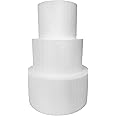 Shape Innovation - Round Cake Dummy Set - 3pcs, 5" x 6", 8", & 10" Rounds - Perfect for Wedding, Birthday & Display Cakes