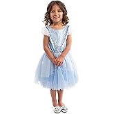 Little Adventures Cinderella Princess Party Dress - Machine Washable Child Pretend Play Costume Outfit with No Glitter