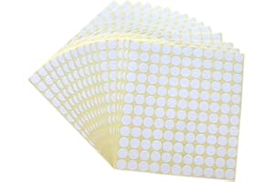 Lstycoy Color Coding Labels, 1/2" Round Circle Dot Stickers, Pack of 1980pcs (White)