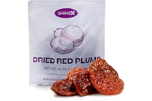 SMIMEX Premium Armenian Dried Red Plums 1 LB - No Sugar Added, Perfect for Healthy Snacking & Cooking