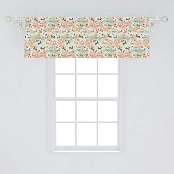 Ambesonne Horses Window Valance, Carriage with
