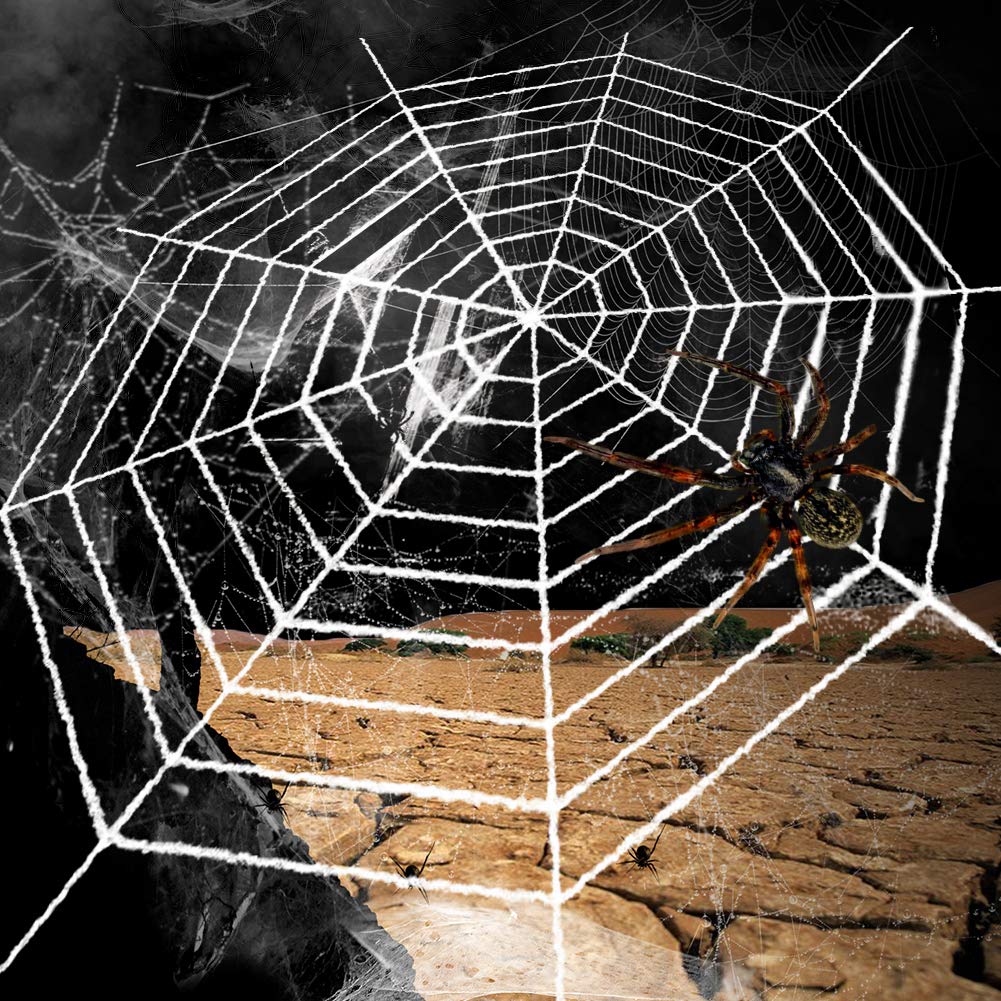 White Spider Web Cobweb for Halloween Indoor Outdoor Home Decorations