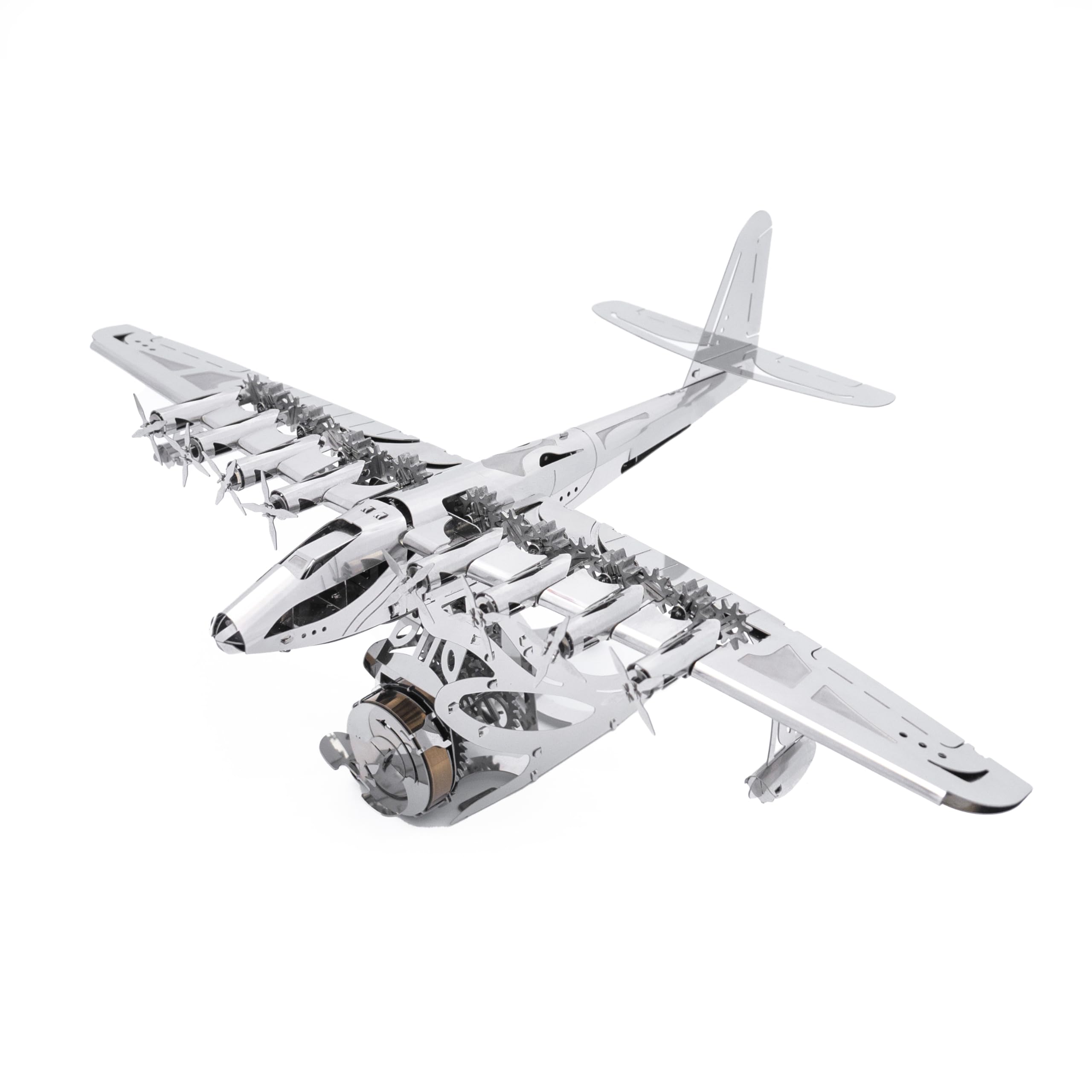 METAL TIME Hercules Hughes H-4 Herkuleles Spruce Goose Model, 3D Metal Model Kit with Swivel Mechanism, Flying Model Hercules, Removable Platform, 170 Pieces.