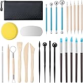 Amrules Clay Tools Kit, 27 PCS Pottery Tools, Practical Polymer Clay Sculpting Tools Kit, Air Dry Clay Tools Set for Adults, 