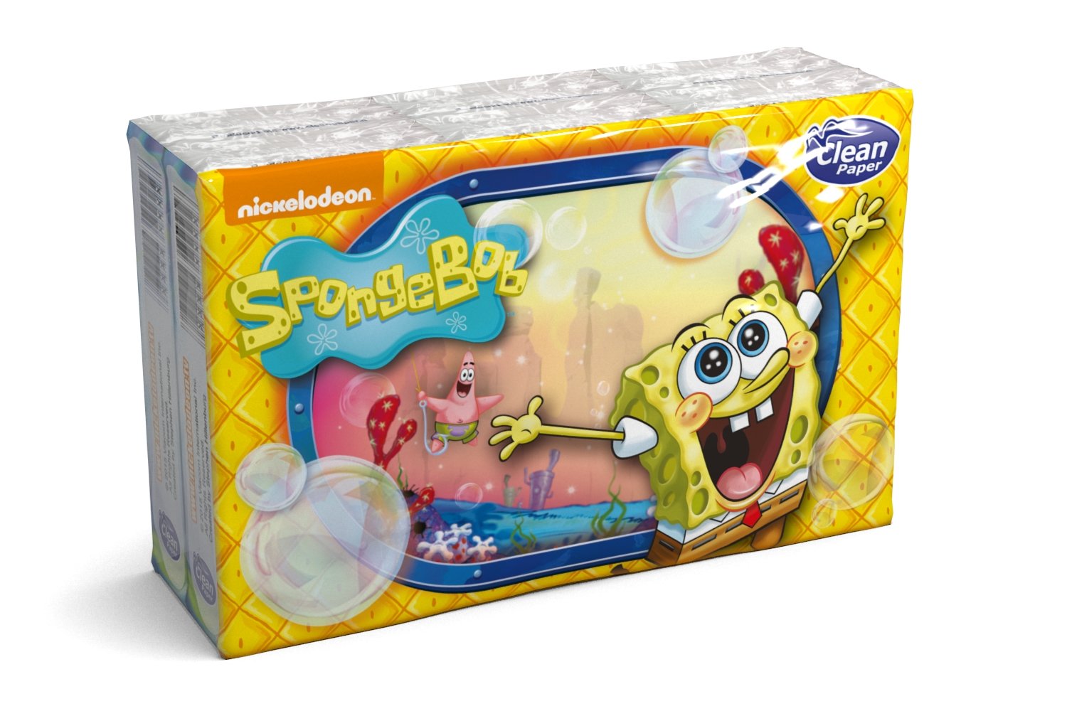 SpongeBob SquarePants 4 Ply Perfumed Pocket Tissues, Assorted, Pack of 6 (54 Tissues)