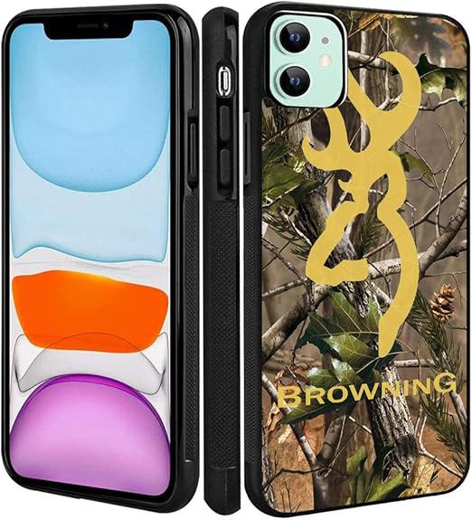 Amazon Com For Iphone 11 Case Real Tree Case Browning Deer Logo Pattern Soft Tpu Cover Case For Iphone 11 6 1 Inch