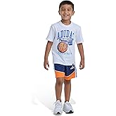 adidas boys Two-piece Short Sleeve Printed Graphic T-shirt and Shorts Matching Set