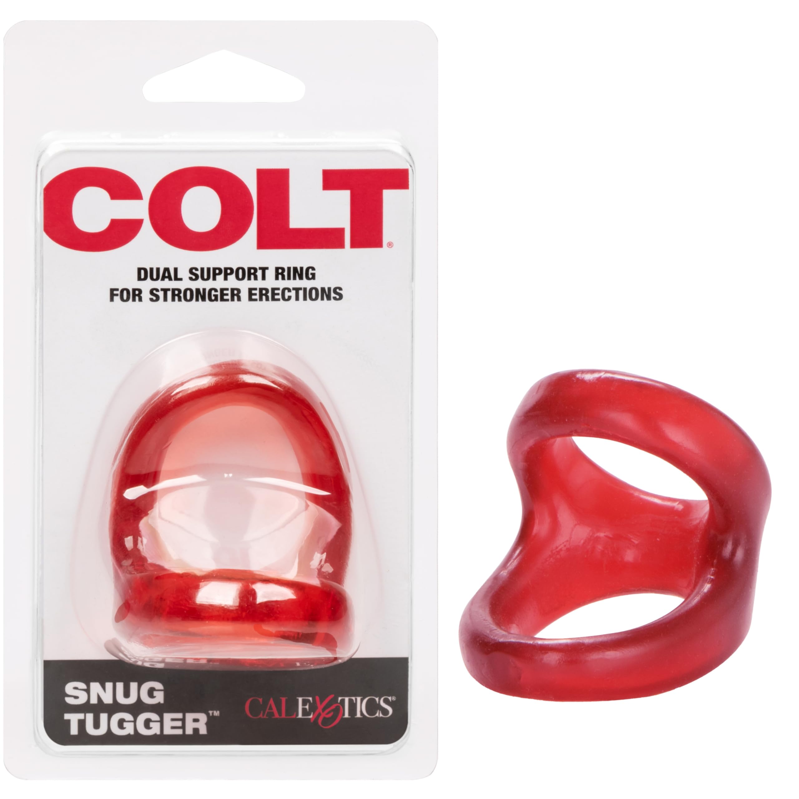California Exotic Novelties Colt Red Snug Tugger Cock and Ball Rings,SE-6845-11-2