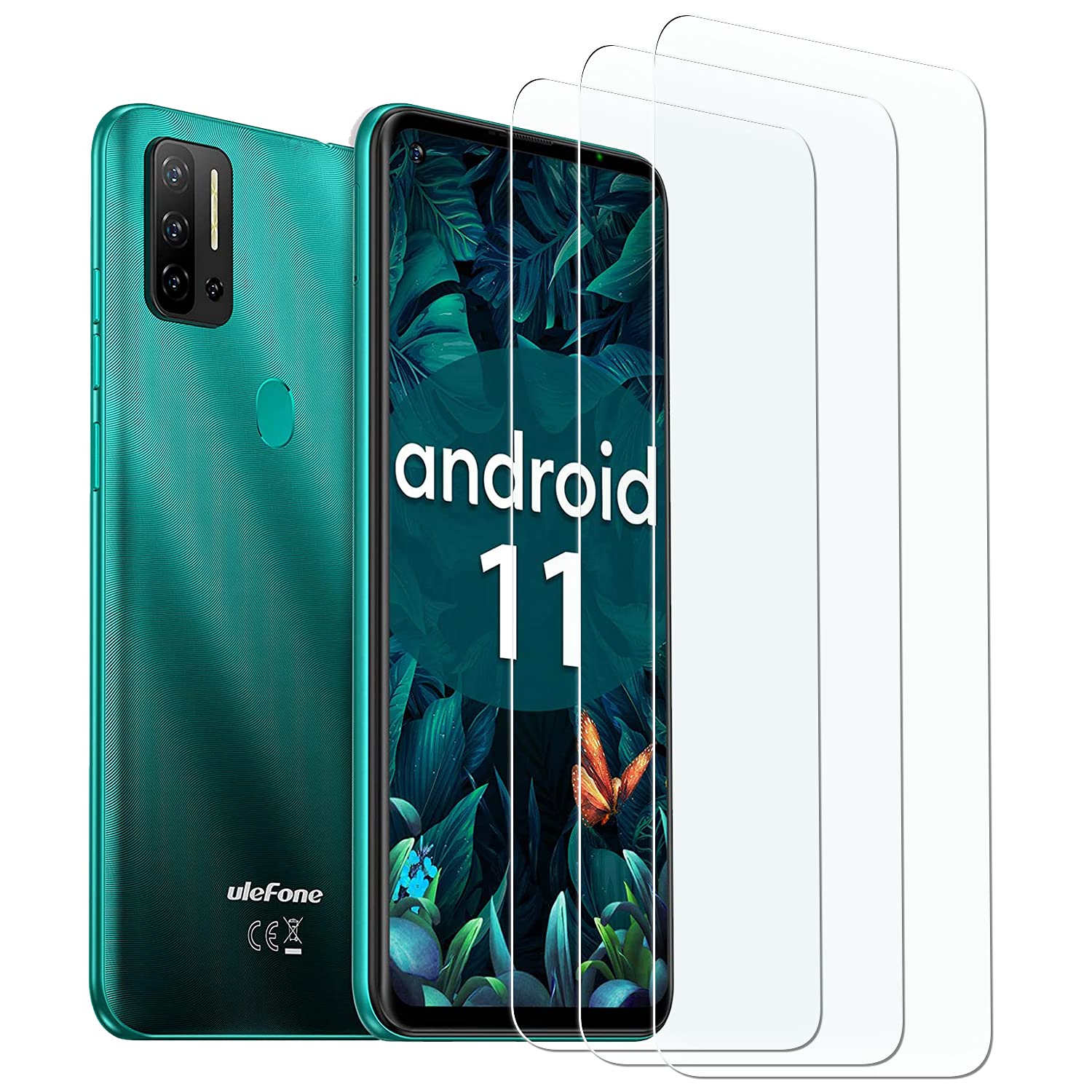 Kelolin Compatible with Ulefone Note 11P Tempered Glass Screen Protector, 9H Hardness, Anti-Scratch, Anti-Bubble, HD Clear Screen Protector for Ulefone Note 11P Pack of 3