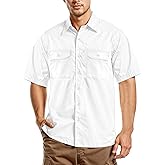 NY Threads Men's Work Shirt Two Pockets Short Sleeve Durable Work Wear