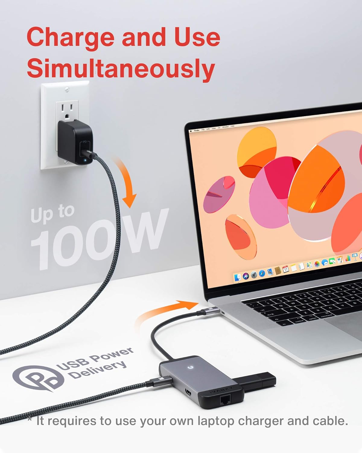 USB C Hub 3.0/3.1 7 in 1,iVANKY USB Docking Station HDMI Type, HDMI 2.0(4K@30Hz),100W PD Charging,SD,TF Card Reader,Compatible with MacBook Pro,Dell, macOS,HP,Surface Pro, Windows: Computers & Accessories