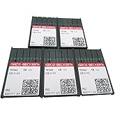 50PCS Groz Beckert DBXK5 Industrial Embroidery Machine Needles in CKPSMS Clear Plastic Box Compatible with/Replacement for Tajima Brand Barudan Brand SWF Brand (75/11)