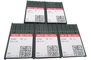 50PCS Groz Beckert DBXK5 Industrial Embroidery Machine Needles in CKPSMS Clear Plastic Box Compatible with/Replacement for Tajima Brand Barudan Brand SWF Brand (80/12)