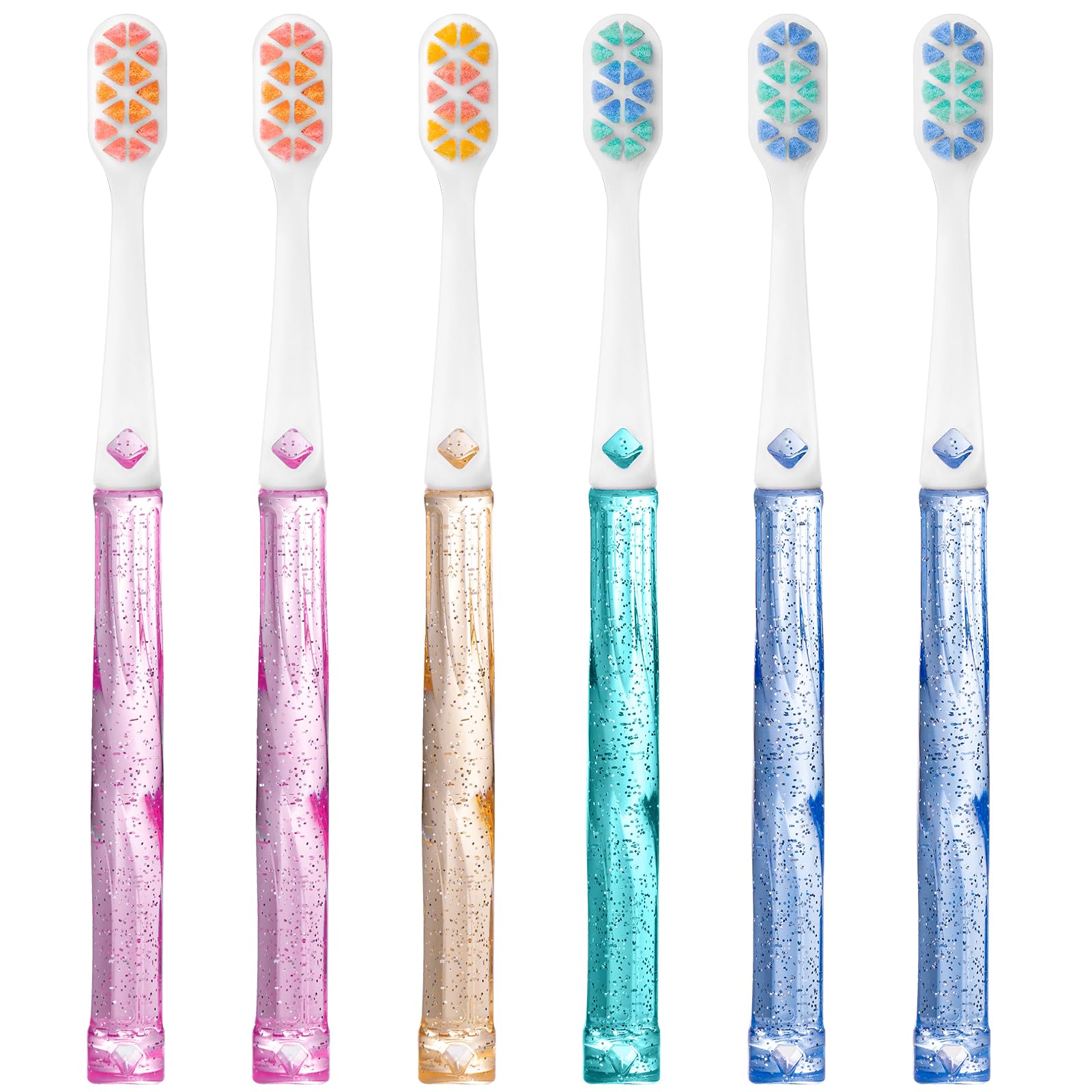 Photo 1 of Oralphi Soft Bristle Toothbrush, Micro Nano Flossing Toothbrushes with Multi-Layered Shaped Bristles for Whiten Teeth and Removes Plaque, Designed for Sensitive Teeth & Gums-White Head